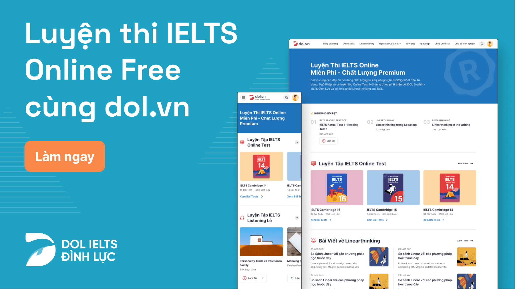 Luyện thi IELTS Online dol.vn| Tự học IELTS Online miễn phí từ A-Z